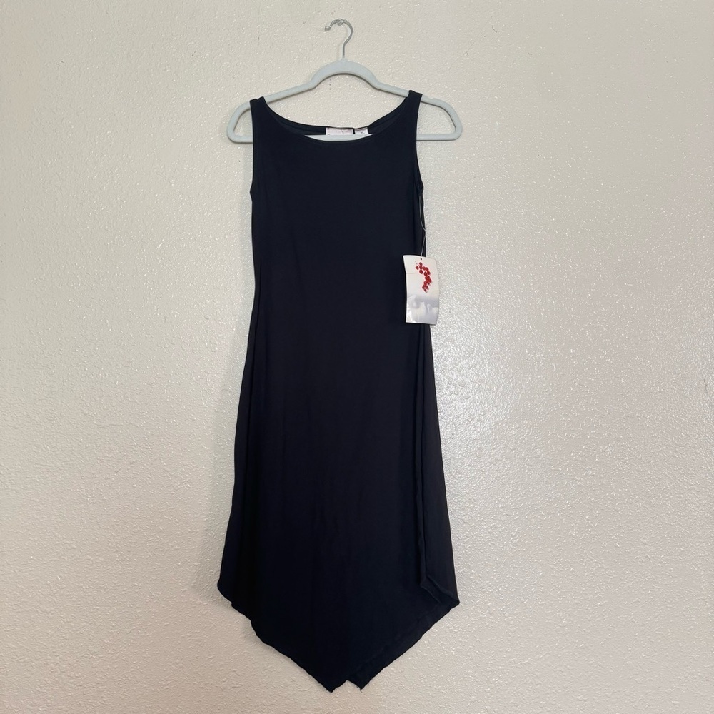 Vintage Currents 90’s Black Midi Whimsical Gothic Tank Dress